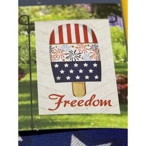 Style Selections patriotic House Flags. Size 12.5"X18"